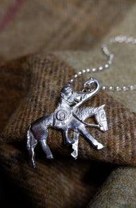 Pictish Man on a Horse Pendant in Sterling Silver - from the Bullion Stone