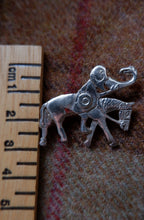 Load image into Gallery viewer, Pictish Man on a Horse Brooch in Sterling Silver - from the Bullion Stone