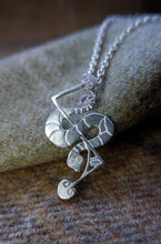 Load image into Gallery viewer, Brandsbutt stone Pictish Serpent and Z Rod pendant or brooch in Sterling silver