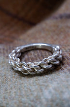 Load image into Gallery viewer, Chunky Sterling Silver Viking Twist Ring - UK Size X