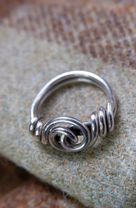 Sterling Silver Saxon Twist Ring - UK Size L
