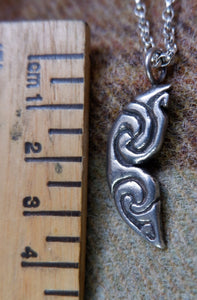 Pictish Crescent Moon in Sterling Silver