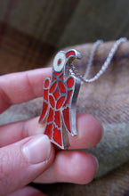 Load image into Gallery viewer, 800 Silver Merovingian Eagle/Raven Pendant