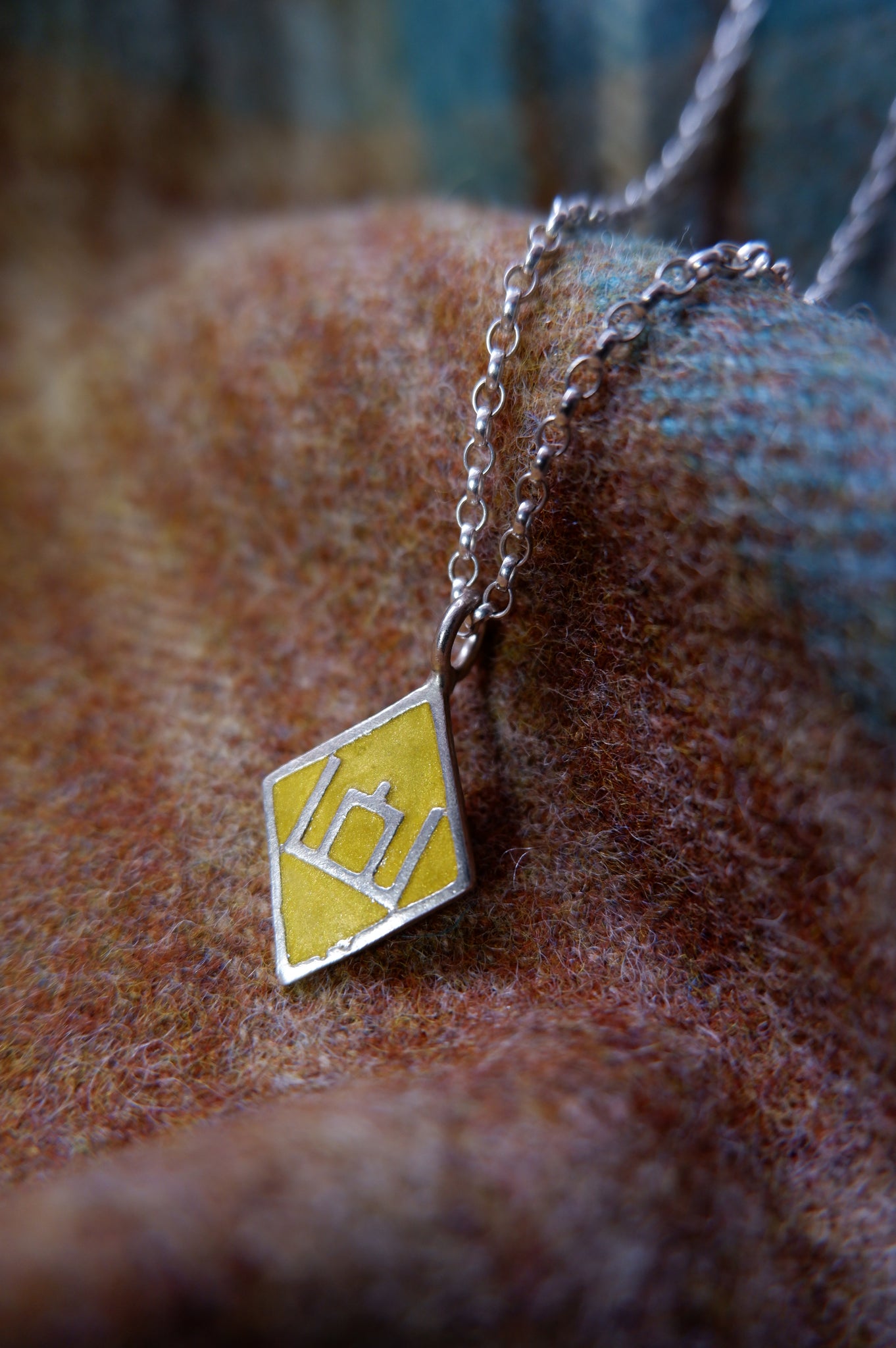 Columns of Gediminas Pendant in Sterling Silver Caledonian