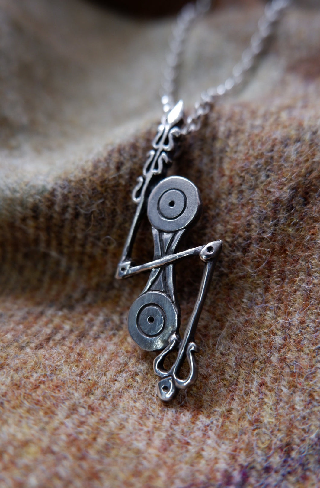 Aberlemno Pictish double disc and z-rod pendant