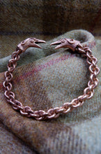 Load image into Gallery viewer, Raven Headed Braided Bracelet in Bronze