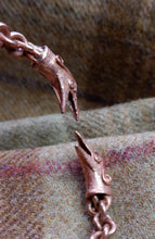 Load image into Gallery viewer, Raven Headed Braided Bracelet in Bronze