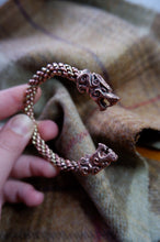 Load image into Gallery viewer, Lion Headed Braided Bracelet in Bronze