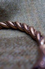 Load image into Gallery viewer, Raven Headed Braided Bracelet in Bronze