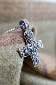 Birka style Viking Christian Crucifix in Sterling Silver