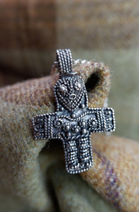 Birka style Viking Christian Crucifix in Sterling Silver