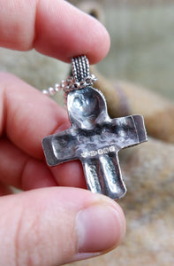 Birka style Viking Christian Crucifix in Sterling Silver