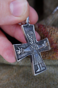 PRE-ORDER Viking Double Sided Cross Pendant from Taskula, Finland in Bronze or Sterling Silver