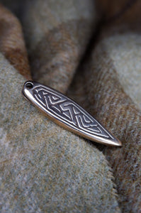 Pictish key pattern strap end based on various finds