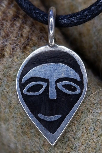 Waterford face pendant in silver