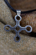 Load image into Gallery viewer, Lindisfarne Sterling Silver Cross