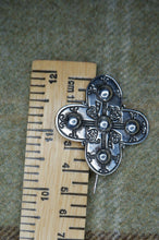 Load image into Gallery viewer, Anglo Saxon Style Quatrefoil Brooch in Sterling Silver