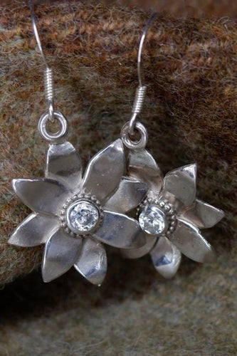 Elven Flower Earrings in Sterling Silver