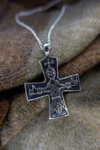 Load image into Gallery viewer, Viking Double Sided Cross Pendant from Taskula, Finland in Bronze or Sterling Silver