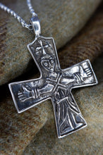 Load image into Gallery viewer, Viking Double Sided Cross Pendant from Taskula, Finland in Bronze or Sterling Silver