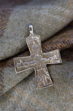 Load image into Gallery viewer, Viking Double Sided Cross Pendant from Taskula, Finland in Bronze or Sterling Silver