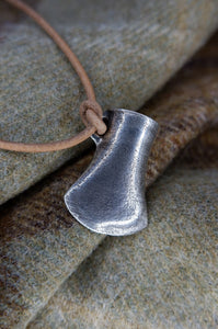 Votive socketed Axe Pendant in Sterling Silver or Bronze