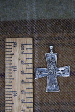 Load image into Gallery viewer, Viking Double Sided Cross Pendant from Taskula, Finland in Bronze or Sterling Silver