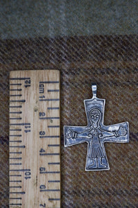 Viking Double Sided Cross Pendant from Taskula, Finland in Bronze or Sterling Silver