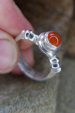 Load image into Gallery viewer, Roman Ring From Culbin Sands, Moray in Sterling Silver set with a Carnelian Stone