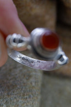 Load image into Gallery viewer, Roman Ring From Culbin Sands, Moray in Sterling Silver set with a Carnelian Stone