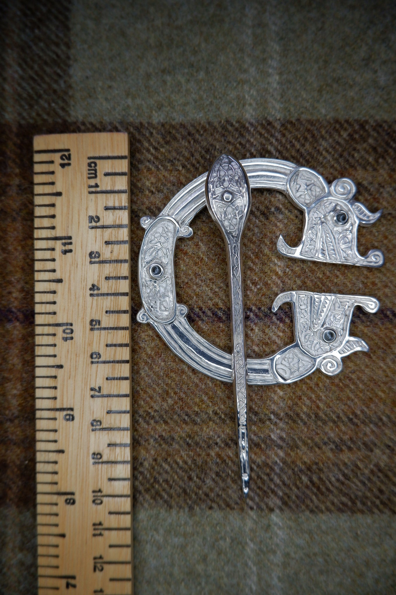 Large Pictish Penannular Brooch St Ninians Isle Dragon In Silver Or Large Pictish Penannular Brooch St Ninians Isle Dragon In Silver Or