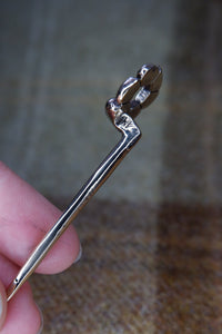 Sculptors Cave Rosette Headed Pin in Bronze