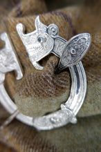 Load image into Gallery viewer, Large Pictish Penannular Brooch - St Ninians Isle Dragon in Silver or Bronze