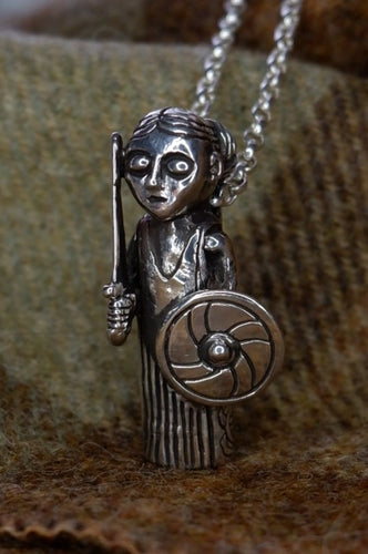 Harby Viking Valkyrie Pendant in Silver, Bronze, or Gold Plated