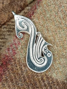 Pictish Style Selkie/Seal Pendant in Sterling Silver