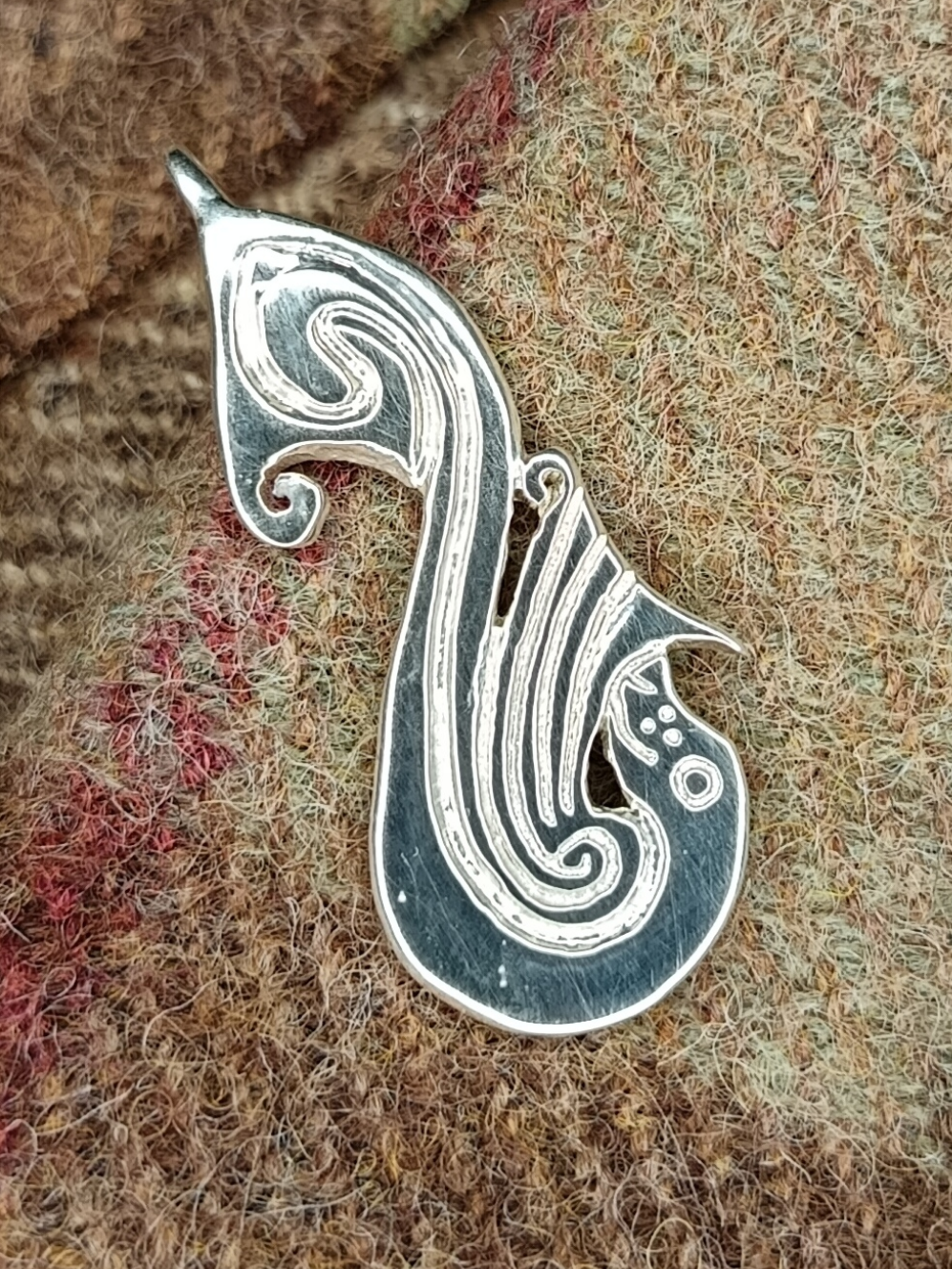 Pictish Style Selkie/Seal Pendant in Sterling Silver