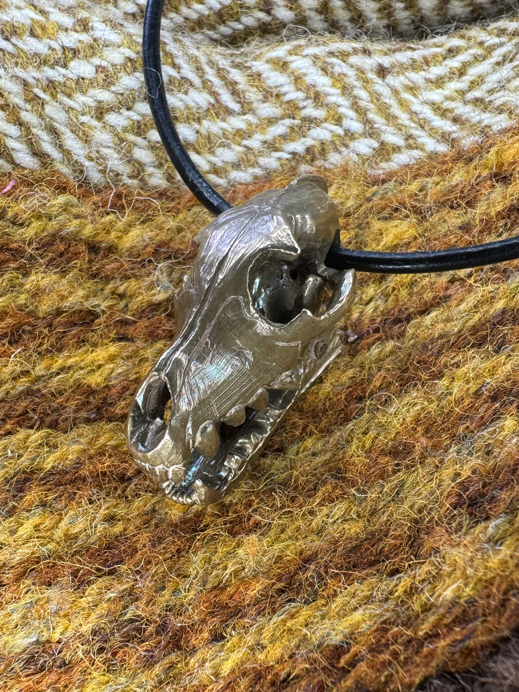 Articulated Wolf Skull pendant