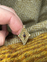 Load image into Gallery viewer, Pictish style ring in bronze with garnet