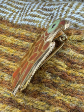 Load image into Gallery viewer, Gold Plated Silver Merovingian Eagle/Raven brooch