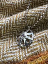 Load image into Gallery viewer, Taranis Wheel Pendant in Silver and Amethyst