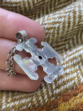 Load image into Gallery viewer, "Saint Drostan's" Pictish cross pendant in sterling silver and garnet