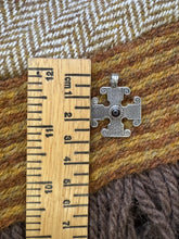 Load image into Gallery viewer, "Saint Drostan's" Pictish cross pendant in sterling silver and garnet