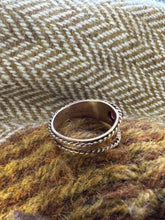 Load image into Gallery viewer, Anglo Saxon style Sterling Silver Ring with Garnet UK Size T