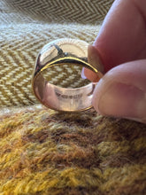 Load image into Gallery viewer, Anglo Saxon style Sterling Silver Ring with Garnet UK Size Q