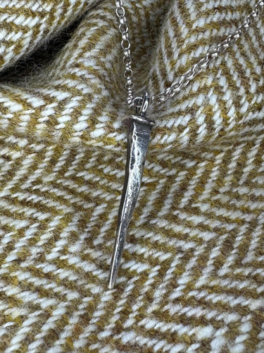 Coffin Nail Pendant in Silver