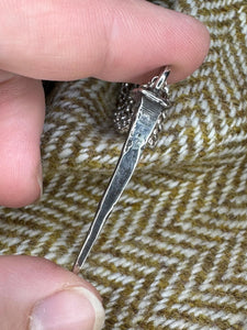 Coffin Nail Pendant in Silver