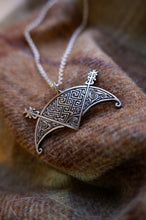 Load image into Gallery viewer, Hilton of Cadboll v-rod and crescent pendant in sterling silver