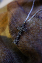 Load image into Gallery viewer, Sterling Silver Cross Pendant Based on the Skinnet Stone Carving in Caithness