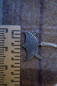 Hilton of Cadboll v-rod and crescent pendant in sterling silver