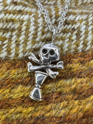 Memento Mori skull Pendant Based on Carvings on Scottish Tombstones at Peathill church Near Rosehearty